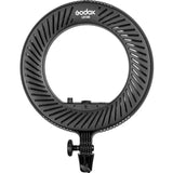 Godox circular LED ring light with black housing and grille vents