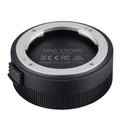 Circular USB dock with metal mount ring and black ribbed base for Sony E cameras