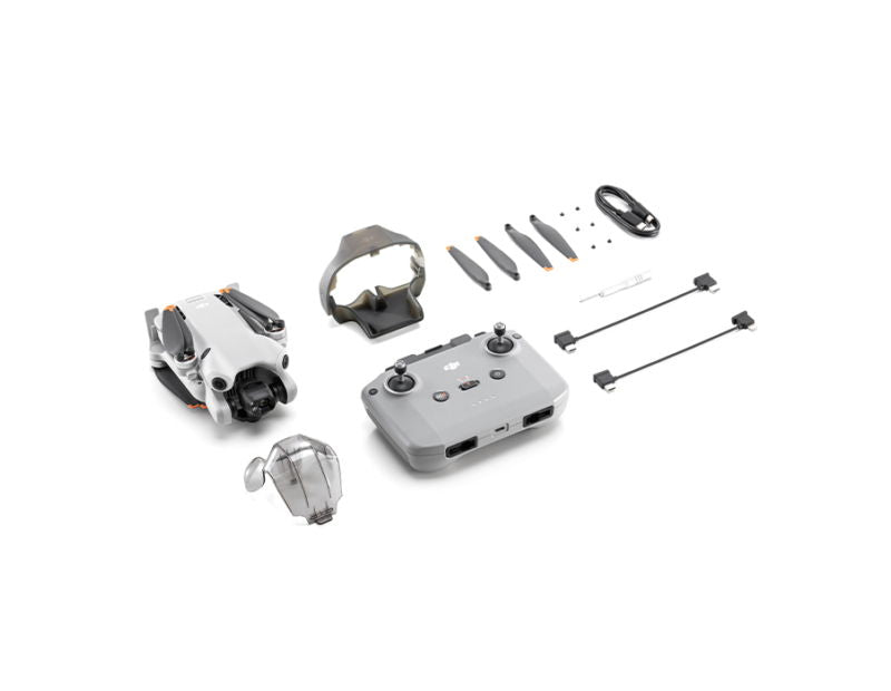 Mini 4 Pro accessories set, controller, drone body, prop guards, spare propellers and parts
