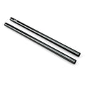 2-pack black 15mm rods, M12 thread, 30cm