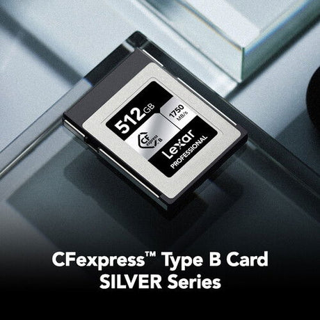 CFexpress Type B memory card, 512GB, silver, 1750 MB/s read speed