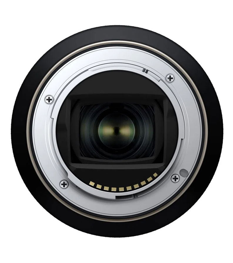Lens front element with glass and reflective coating, viewed straight on