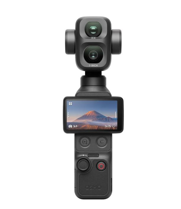 DJI Osmo Pocket 4P Vlog Combo — gimbal mecanic pe 3 axe și ecran tactil de 2 inch