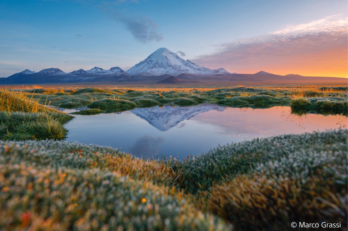 Mountain reflection landscape; camera not visible (A7R VI mirrorless body)