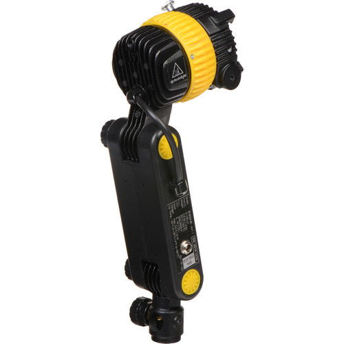 Bi-color LED light source, front head with yellow ring and black mounting bracket