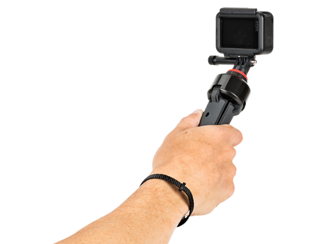 Minitrepied telescopic cu cap rotativ, cu o cameră montată