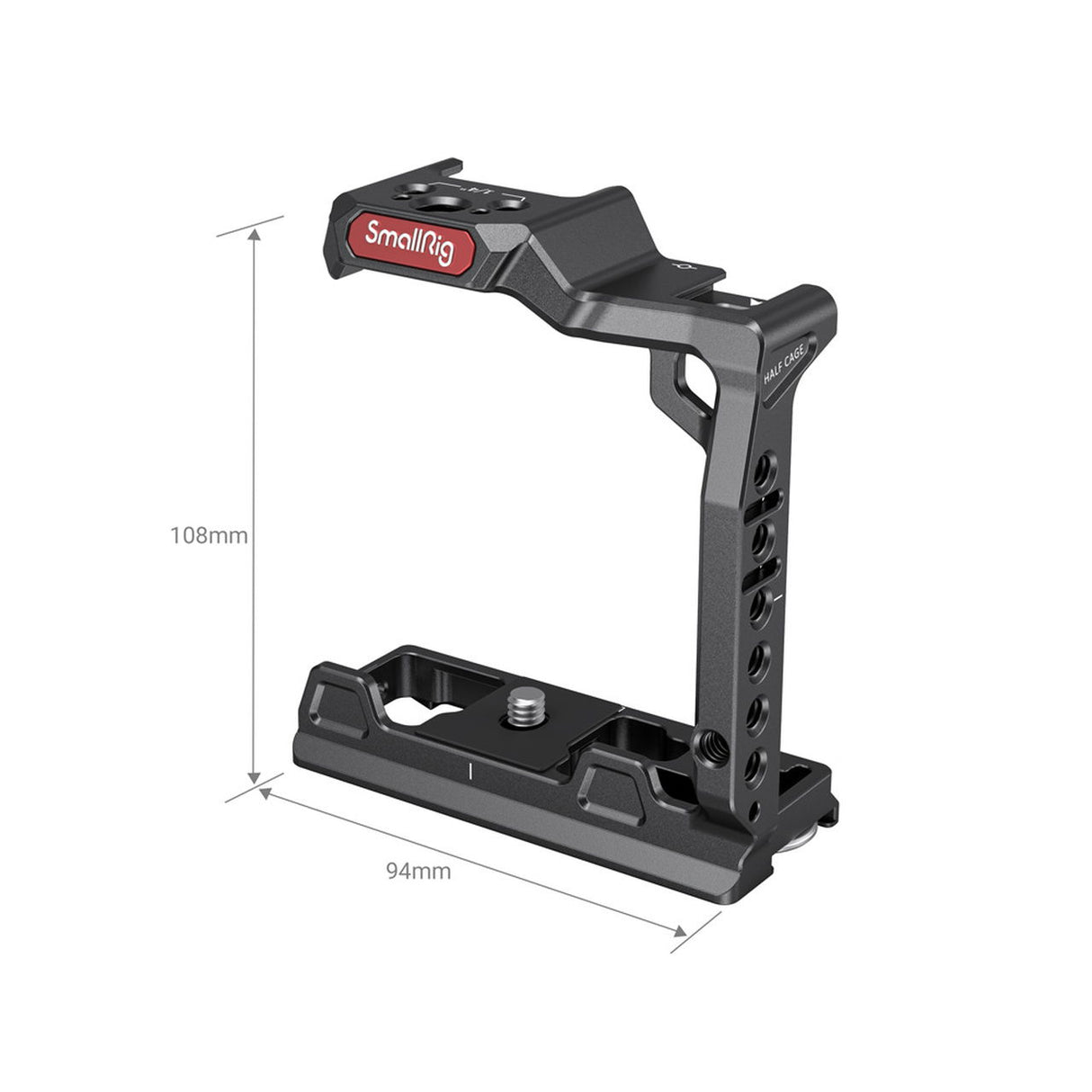 Half cage frame with mounting holes, 108 mm height and 94 mm base width