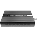 D300 4K video decoder with ribbed metal housing, top label and ports