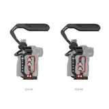 Camera cage for EOS R5 and EOS R6, side-by-side showing matching mounts