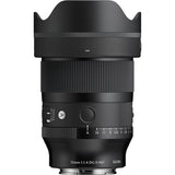 Sigma 35mm f/1.4 DG II lens for Sony E-mount, black barrel with focus markings