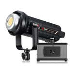 Proiector LED portabil Tolifo SK-D3500SL cu reflector circular și panou de prindere.