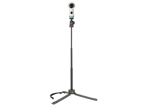 Minitrepied telescopic cu tijă extinsă și platformă de montaj pentru cameră