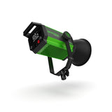 Spot LED COB bicolor Patona, carcasă verde și neagră, panou cu LED-uri roșii