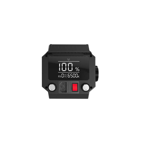 Lampă LED COB bi-cromatică, panou de control cu ecran 100% și buton roșu