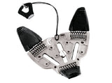 Metal clip with black rubber pads and coil springs