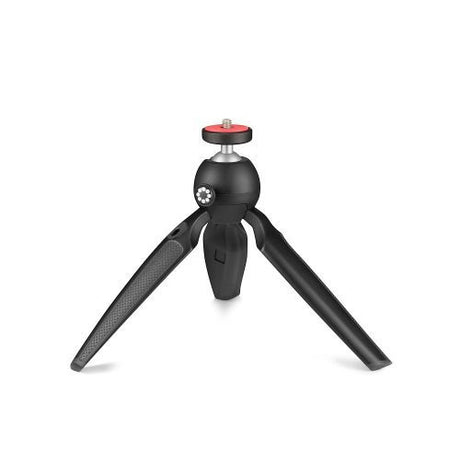 HandyPod mini tripod, black folding legs with red top mount