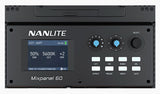 NanLite Mixpanel 60 rear control panel with CCT, HSI, RGBW buttons and mode knobs