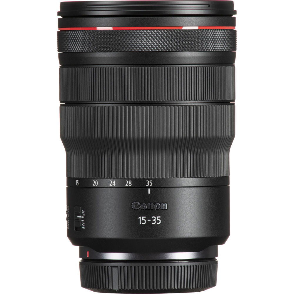 15-35mm f/2.8 wide-angle zoom lens with textured grip and red accent ring