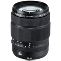 32-64mm mirrorless zoom lens in black, front barrel markings and filter rim