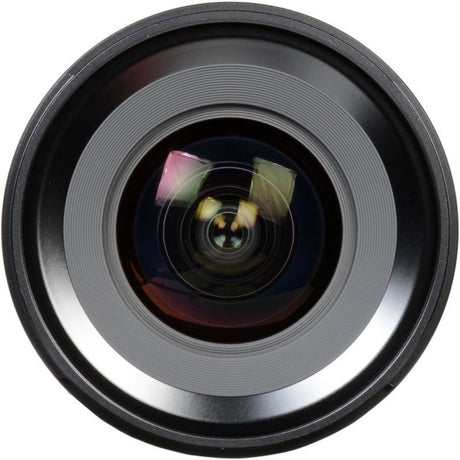 GF 23mm camera lens front element with glass and concentric ring details