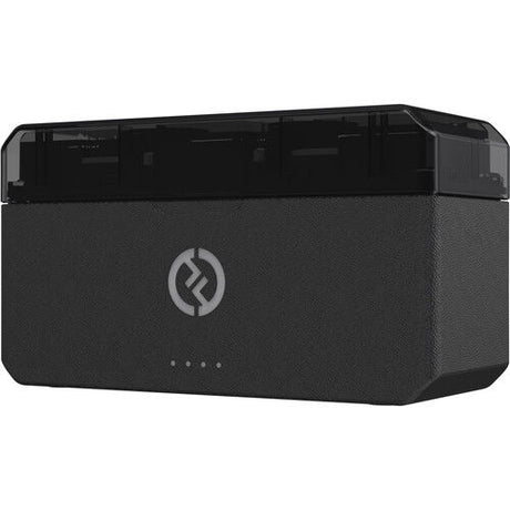 LARK MAX Duo wireless mic system charging case with logo and indicator lights