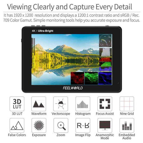 Feelworld LUT 7 PRO Monitor HDMI Ultra-luminos Touchscreen - View 2