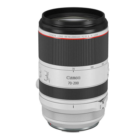 RF 70-200mm F2.8 lens rear mount area with zoom range markings