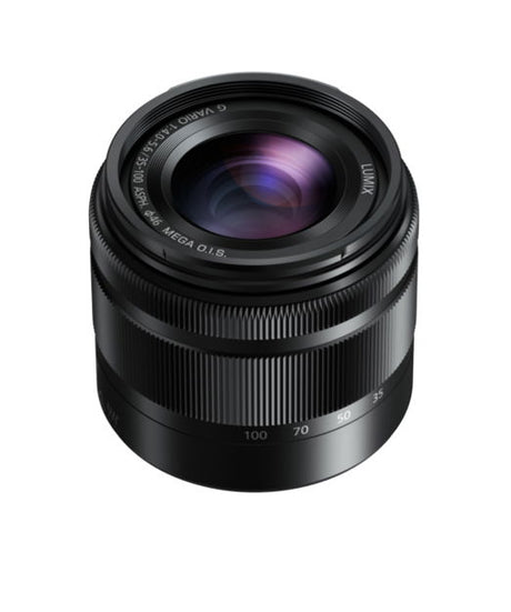 Black 35-100mm camera lens showing front element and zoom markings
