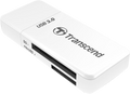 White USB 3.0 SD + microSD card reader with two card slots