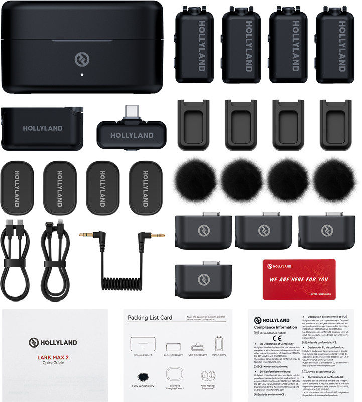 Hollyland LARK MAX 2 Combo 4-Person Version with Camera RX + USB-C RX