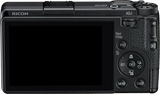 Aparat foto compact Ricoh GR IV, spate cu ecran LCD și butoane de control.