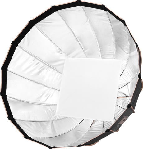 Parabolic softbox 90cm with white diffuser panel and silver inner reflector