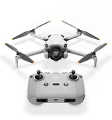 Mini 4 Pro drone front view, folded propellers, camera gimbal, white body