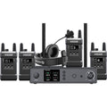Hollyland Mars T1000 intercom base with 4 belt transmitters, front panel controls