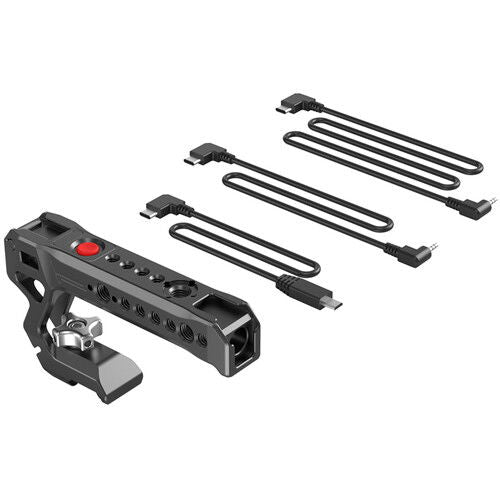 NATO top handle with remote record start/stop button and included mounting bars