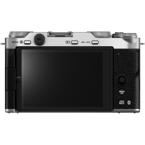 Fotoaparát X-M5, zadní pohled s LCD displejem a ovládacími tlačítky