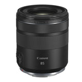 Canon RF 85mm f/2 macro lens front glass and knurled ring, black