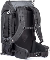 Rucsac foto Think Tank MindShift FirstLight 35L negru, sistem de spate cu curele și compartimente.