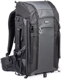 Rucsac foto Think Tank MindShift FirstLight 35L negru, față cu buzunar cu fermoar și bretele.