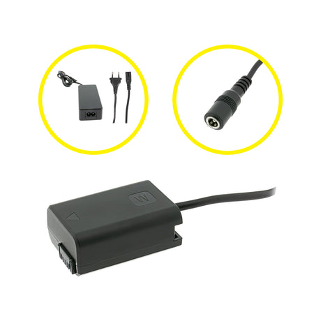 Dummy baterie Patona pentru Sony NP-FW50 cu cablu și conector DC cilindric