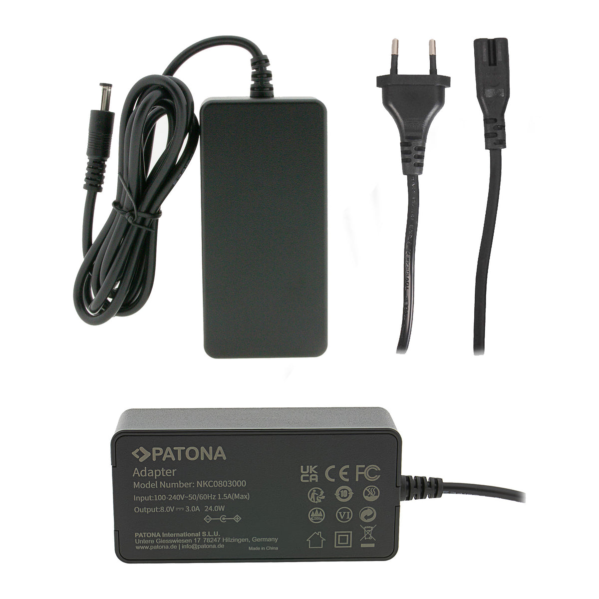 Set dummy baterie Patona NP-FW50 cu cablu, adaptori de alimentare și conector