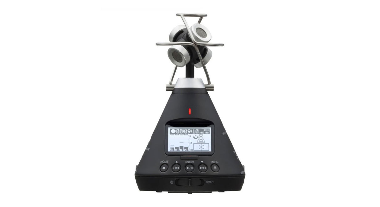 Zoom H3-VR recorder VR negru, cu panou de control și ecran LCD