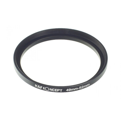 Inel adaptor K&F Concept 49–52 mm, inel negru cu inscripție