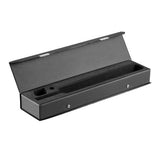 Open case with foam insert for shotgun microphone