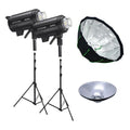 Kit portrete studio: Blit DP400III-V x2 + softbox, beauty dish si stative