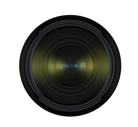 Front glass element of black 70-180mm lens, circular aperture view
