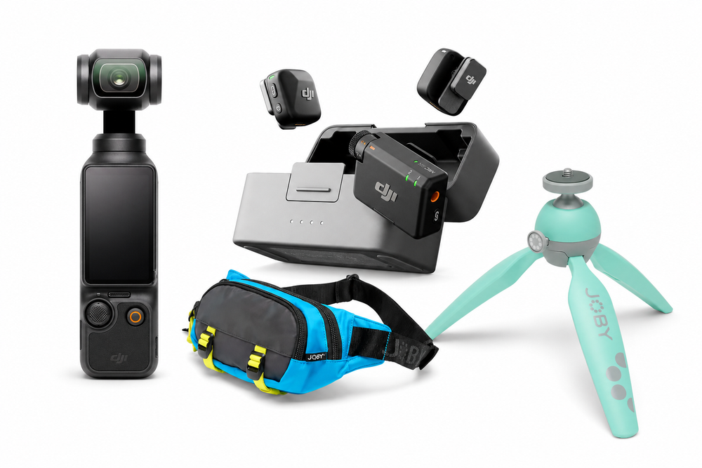 DJI Osmo Pocket 3 + DJI Mic Mini Dual - Pachet Creator On The Go