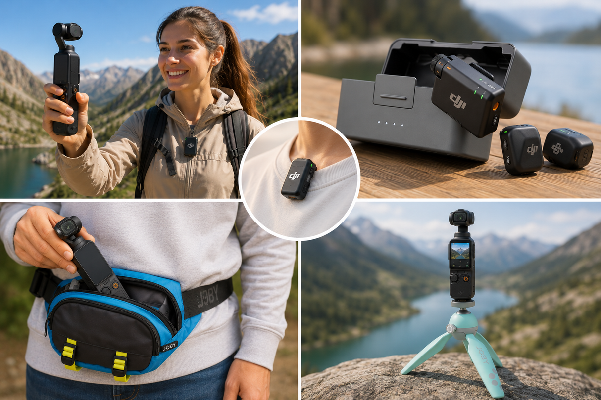 DJI Osmo Pocket 3 + DJI Mic Mini Dual - Pachet Creator On The Go