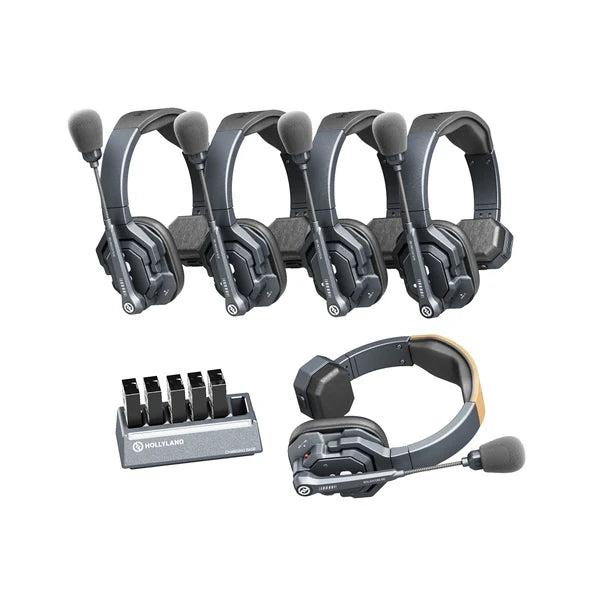 Hollyland Solidcom SE 5S Global Version sistem intercom wireless full-duplex, 2.4 GHz, 5 căști