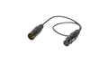 Microphone XLR cable, 3-pin connectors on both ends, black